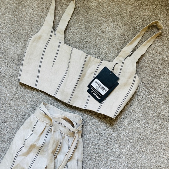 Reformation Linen Molto Two Piece Size XS NWT Positano - Picture 8 of 13